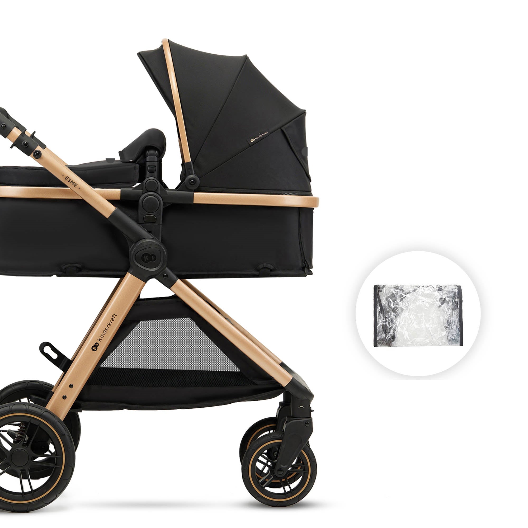 Baby Stroller Kinderkraft ESME 2 in 1 2025 Pure Black Manufacturer code KSESME00BLK2000