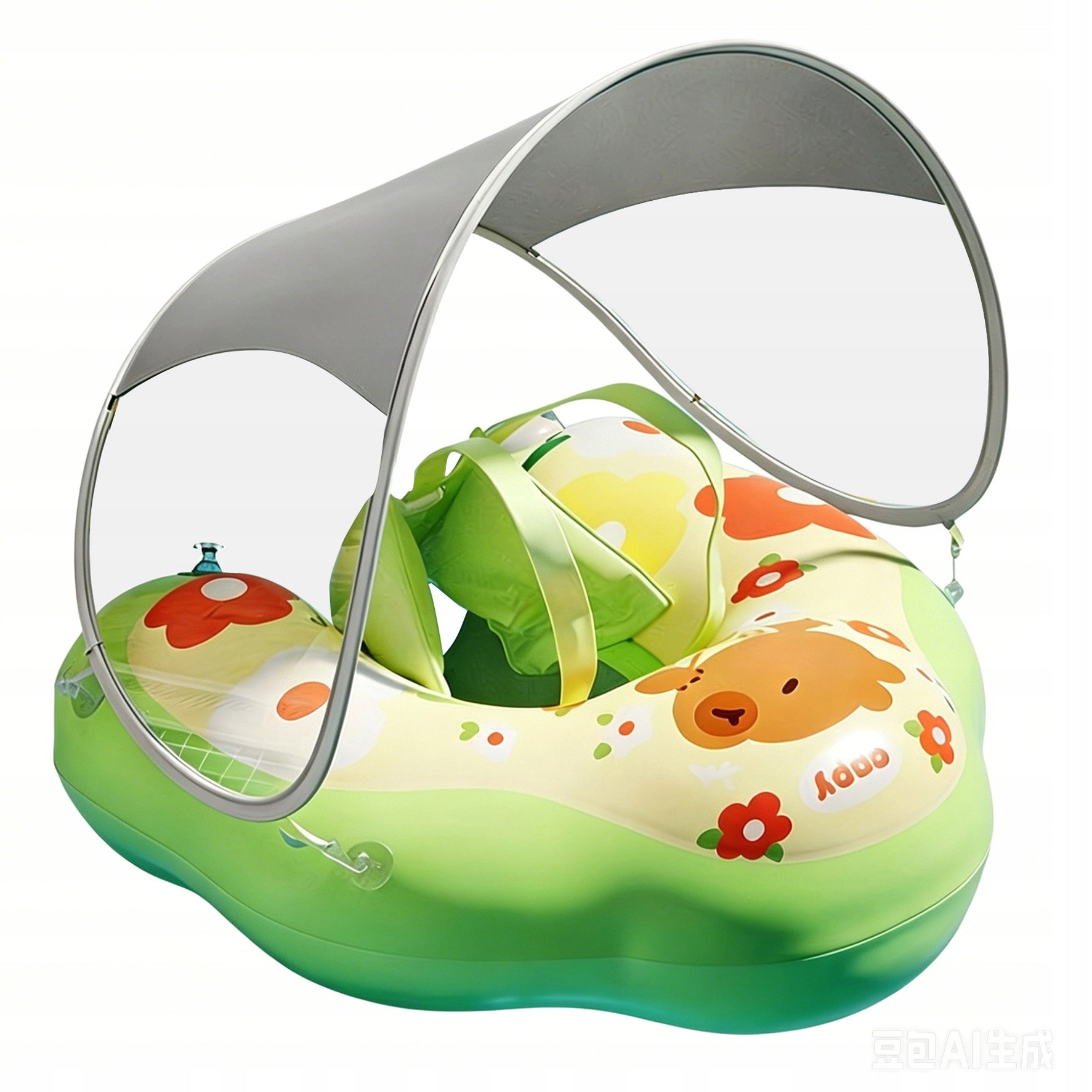 Baby Swimming Wheel with Canopy, Capybara, 13-22 kg (Size XL)