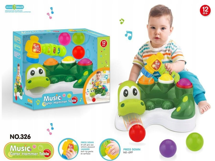 Baby Toy Crocodile Hammer Balls Interactive Game Beater Brand DK