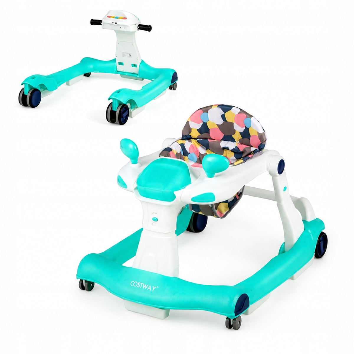 Baby Walker 2in1 Adjustable Interactive Folding Green 6-18M Packaging status original