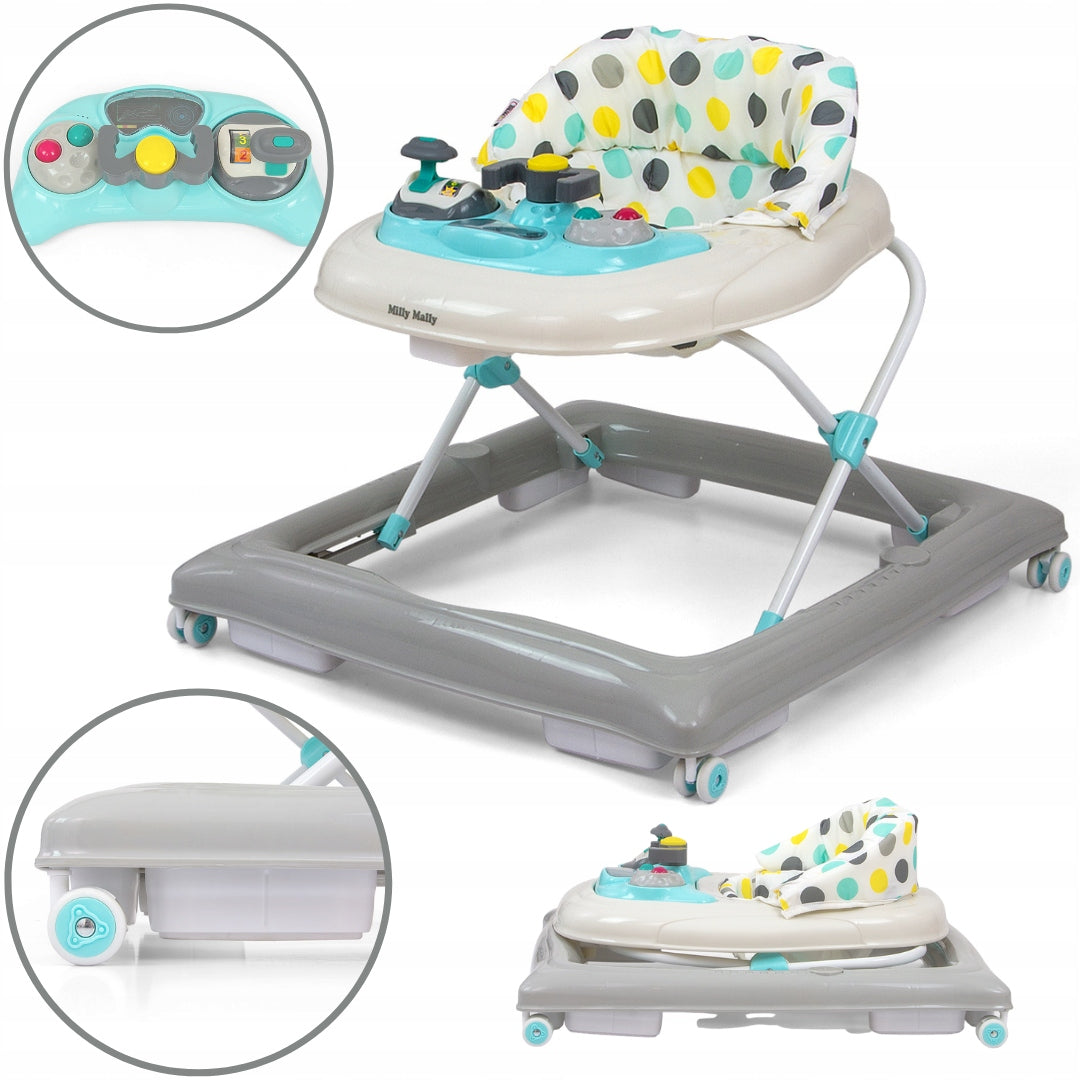 Baby Walker Learning to Walk Interactive Folding Patrol Milly Mally