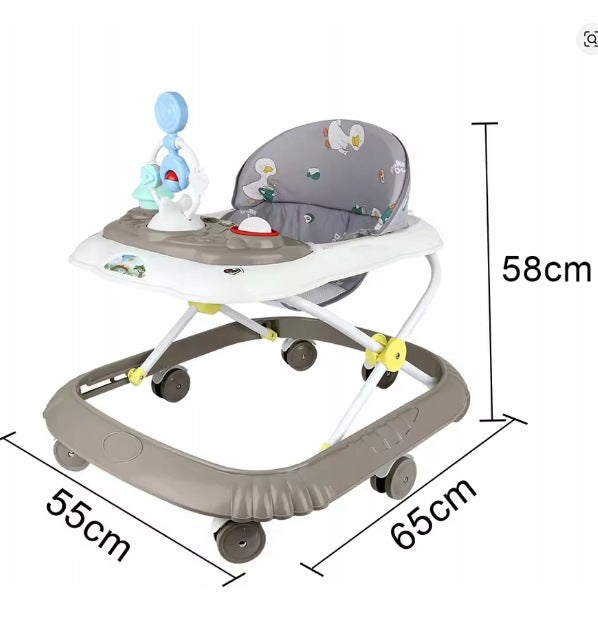 Baby Walker Ride-On | Interactive Panel | Grey Brand no brand
