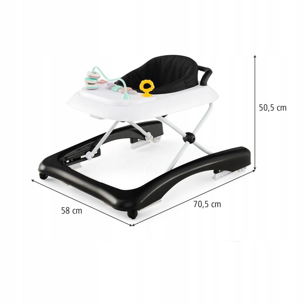 Baby Walker Ride-On Pusher Black Brand Costway