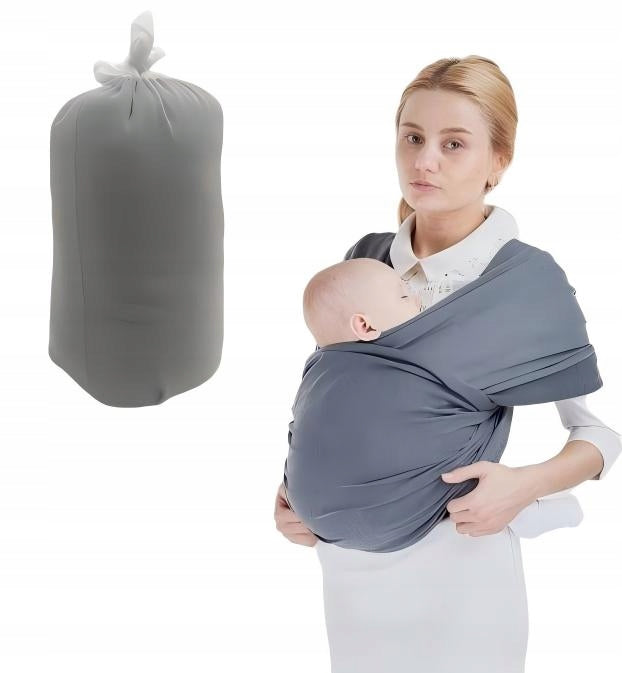 Baby Wrap Carrier Fabric Sling up to 20kg for Parents Grey