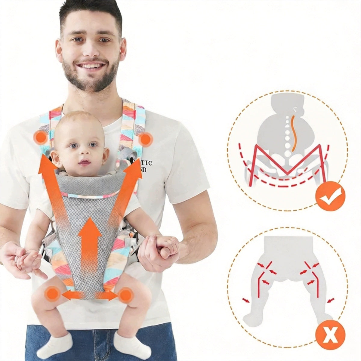 Baby carrier 4in1 ergonomic adjustable handle 20 kg Packaging status original