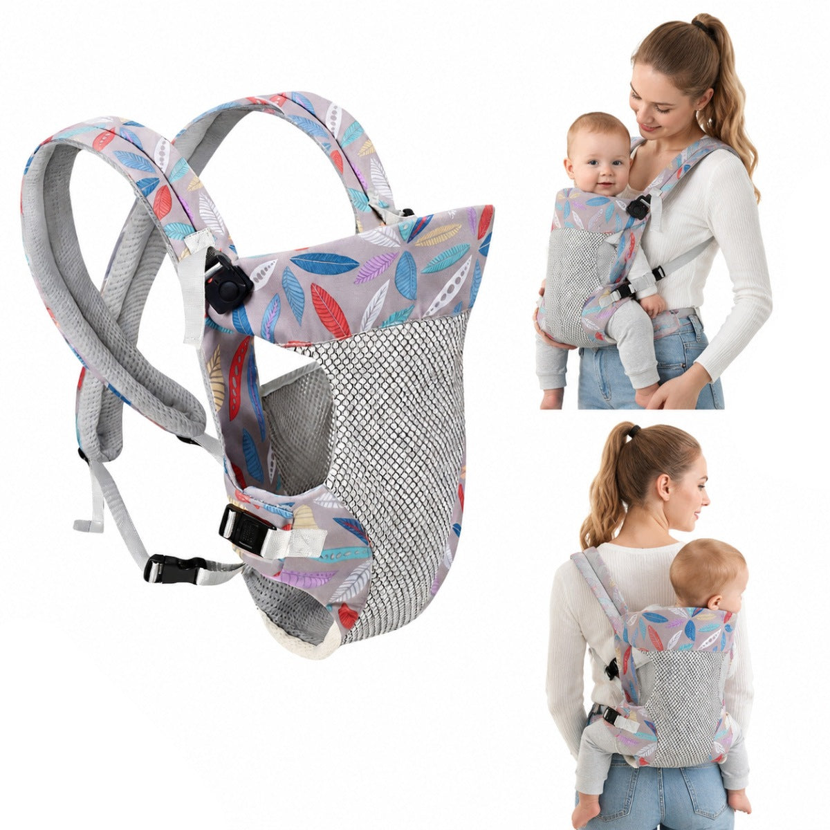 Baby carrier 4in1 ergonomic adjustable handle 20 kg