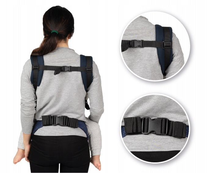 Baby carrier MoMi COLLET black - 2in1 hood 2 positions up to 15kg Brand MoMi