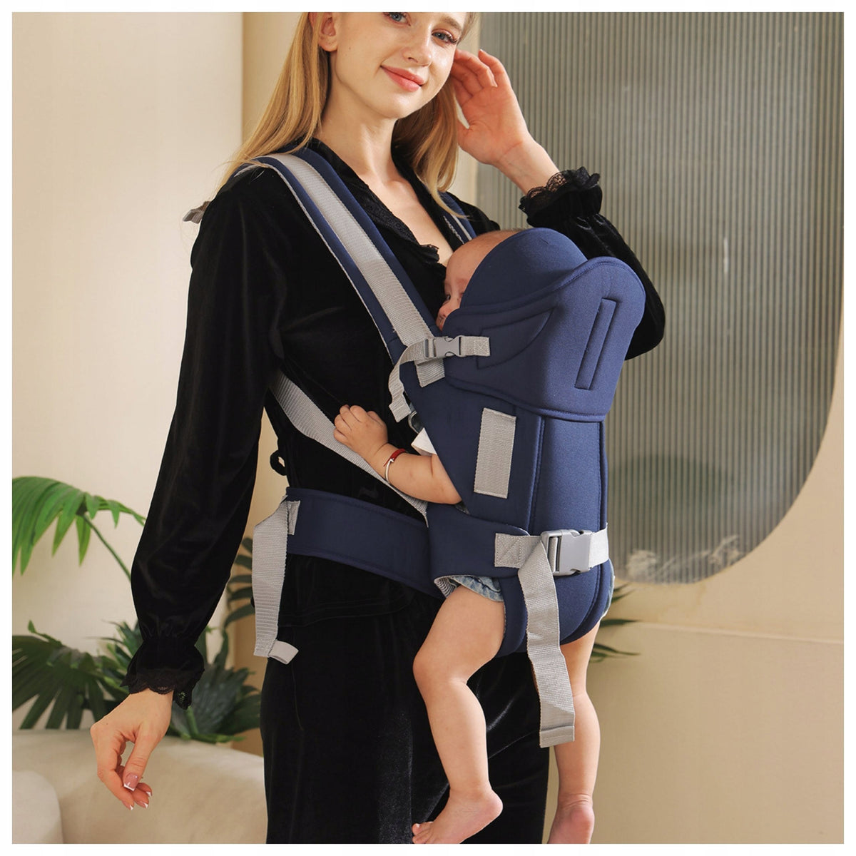 Baby carrier tourist hip ergonomic up to 13kg navy blue Packaging status original