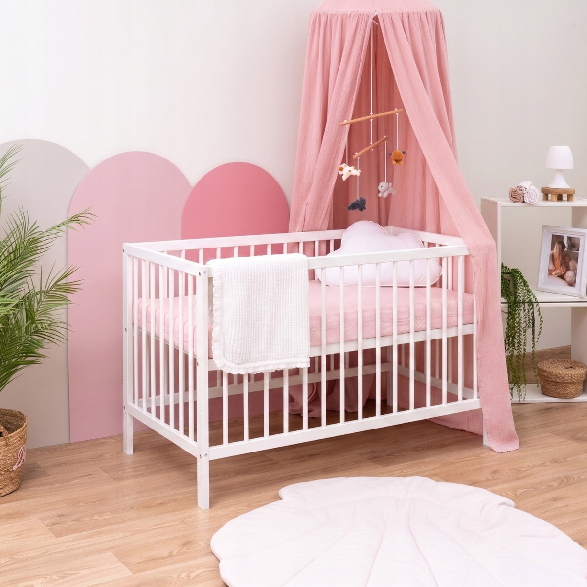 Baby cot Vera 60x120 wooden 3 levels white Packaging status original