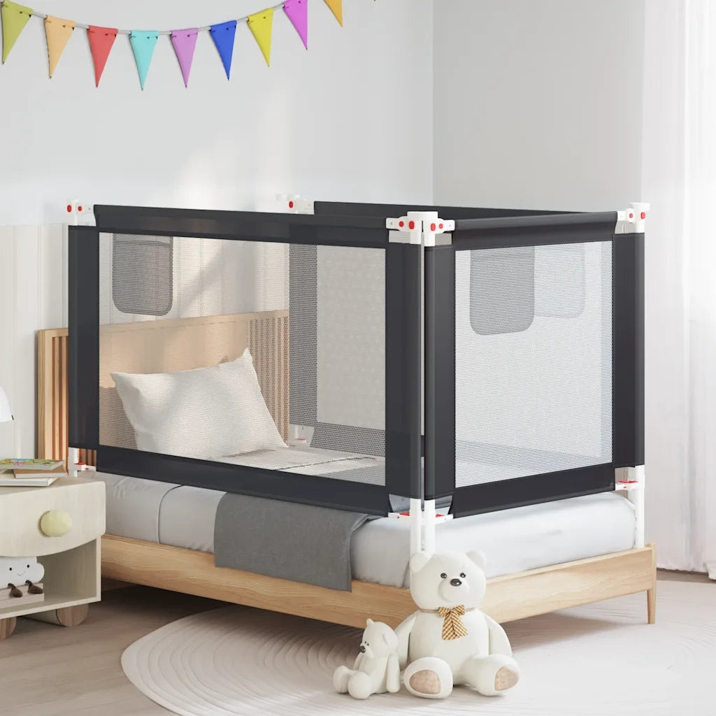 Baby cot barrier, dark gray, Brand VidaXL