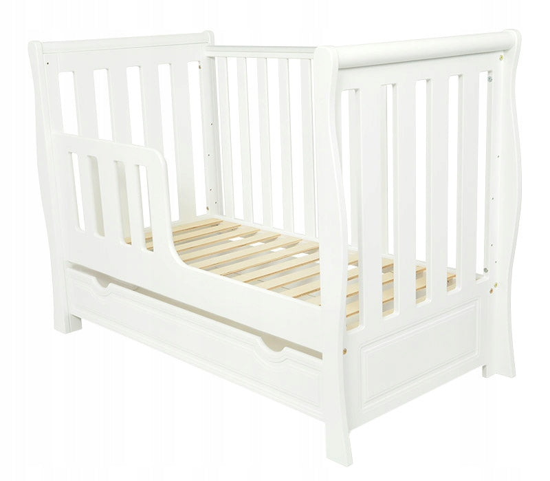 Baby cot with drawer with couch 120x60 white MEGAN Brand Aruś