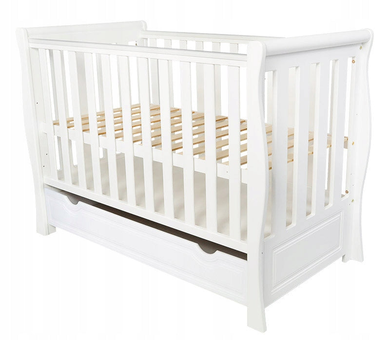 Baby cot with drawer with couch 120x60 white MEGAN
