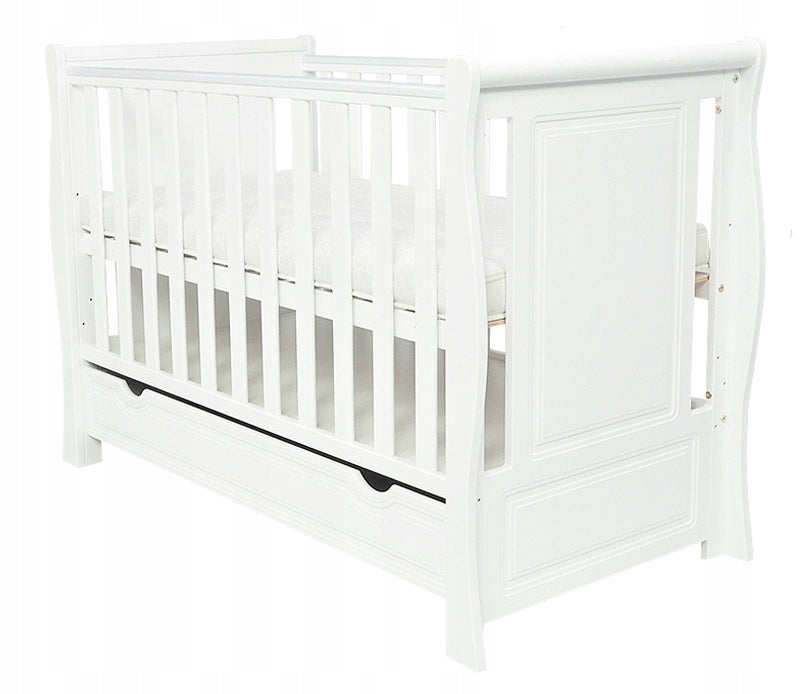 Baby cot with drawer with couch white 120x60 MEGAN II