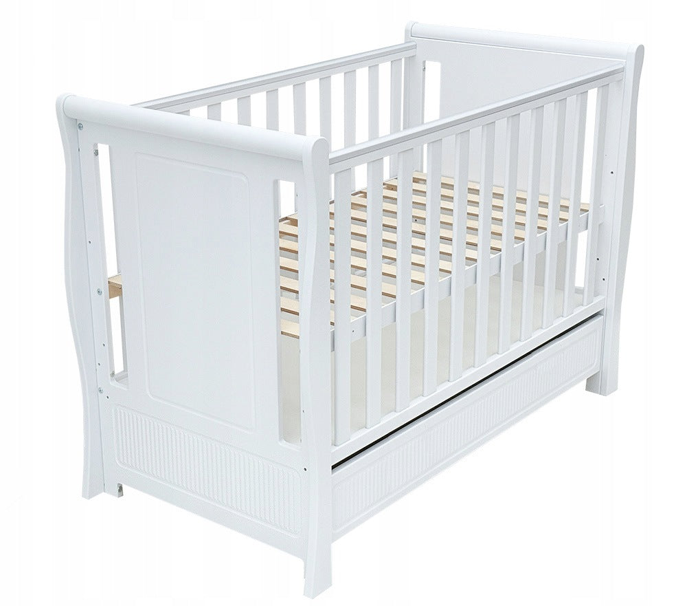Baby cot with drawer with couch white MEGAN3