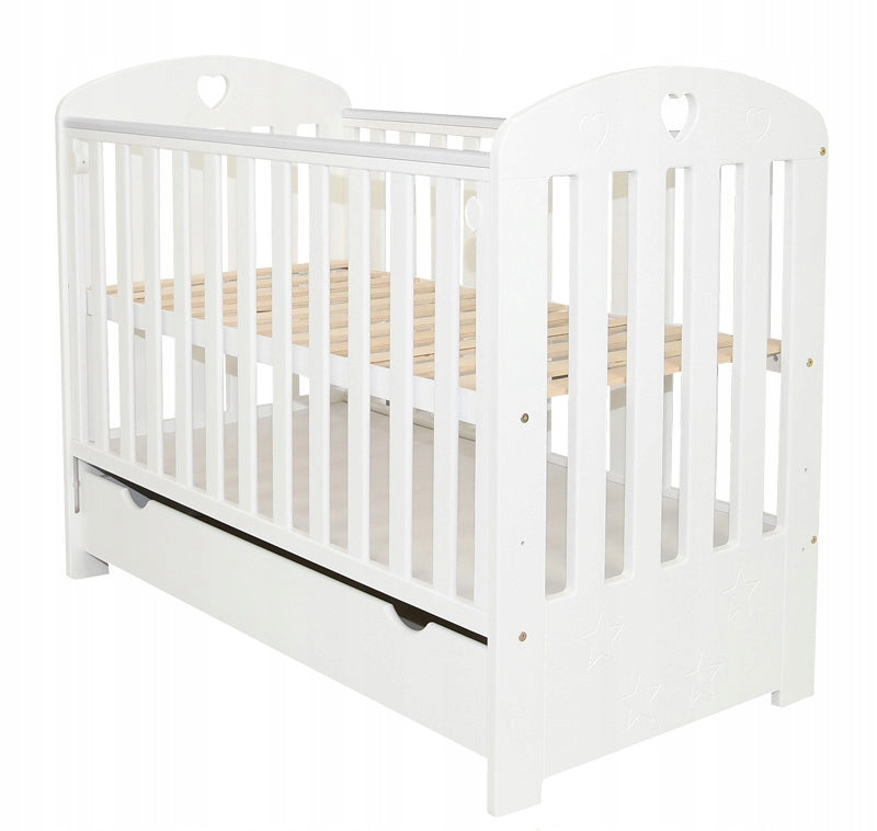 Baby cot with drawer with lowered side 120x60 IGA white Packaging status original