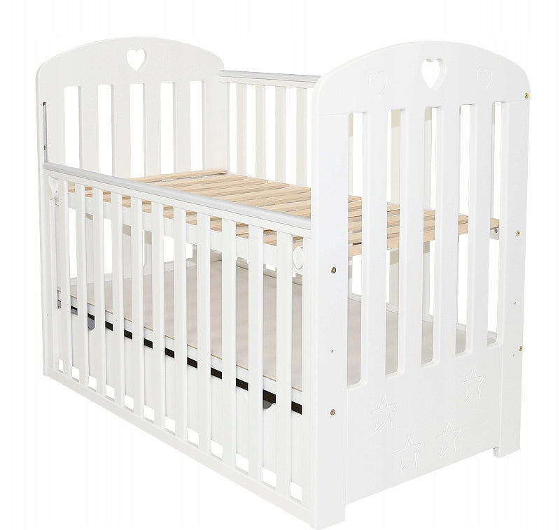 Baby cot with drawer with lowered side 120x60 IGA white