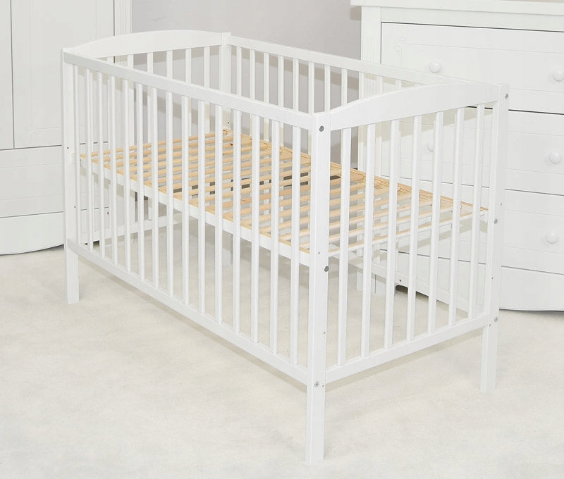 Baby cot wooden white 120x60 +mattress foam coconut Set Manufacturer code OLKA