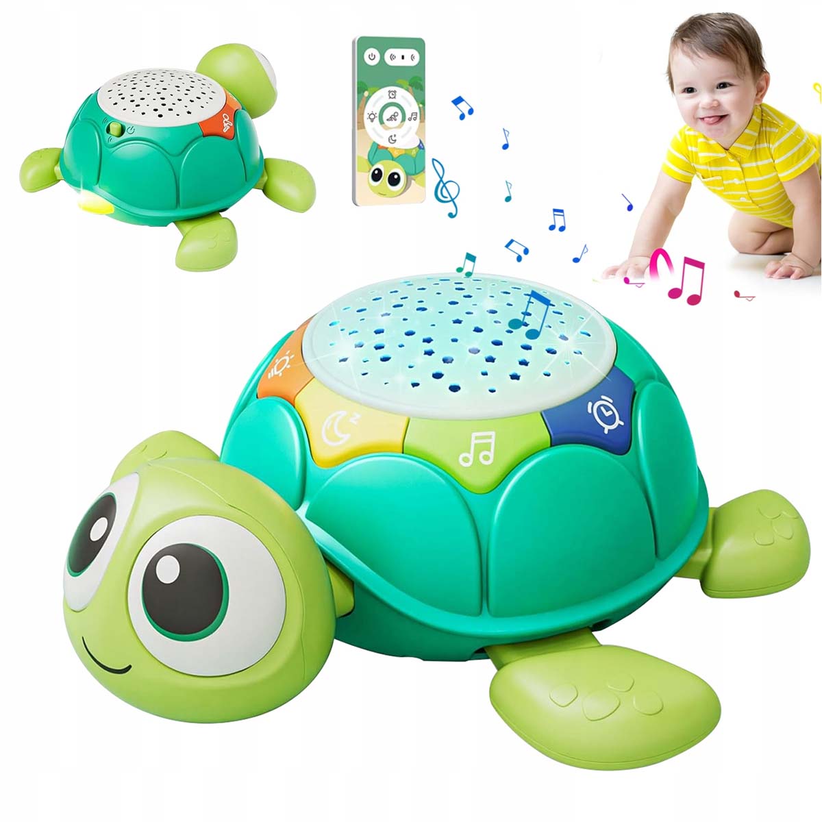Baby crawling toy with music and 6M+ star projection
