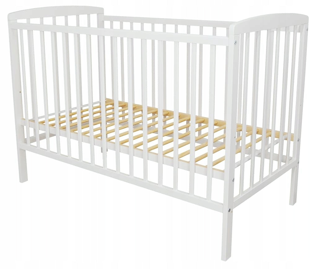 Baby crib Kacper 120x60 white with teethers Lettino pine wood Packaging status original