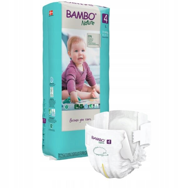 Baby diapers Bambo Nature 4 maxi (7-14 kg, 48 pcs) Product weight with unit packaging 2 kg