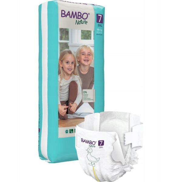 Baby diapers Bambo Nature 7 (18+ kg, 40 pcs.) Packaging status original