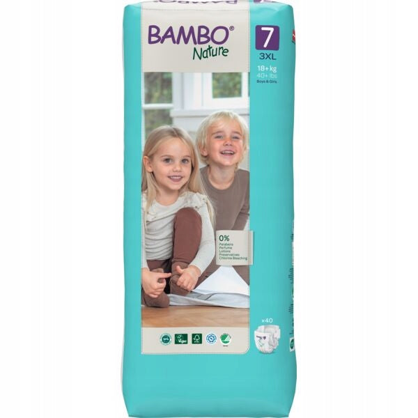 Baby diapers Bambo Nature 7 (18+ kg, 40 pcs.)