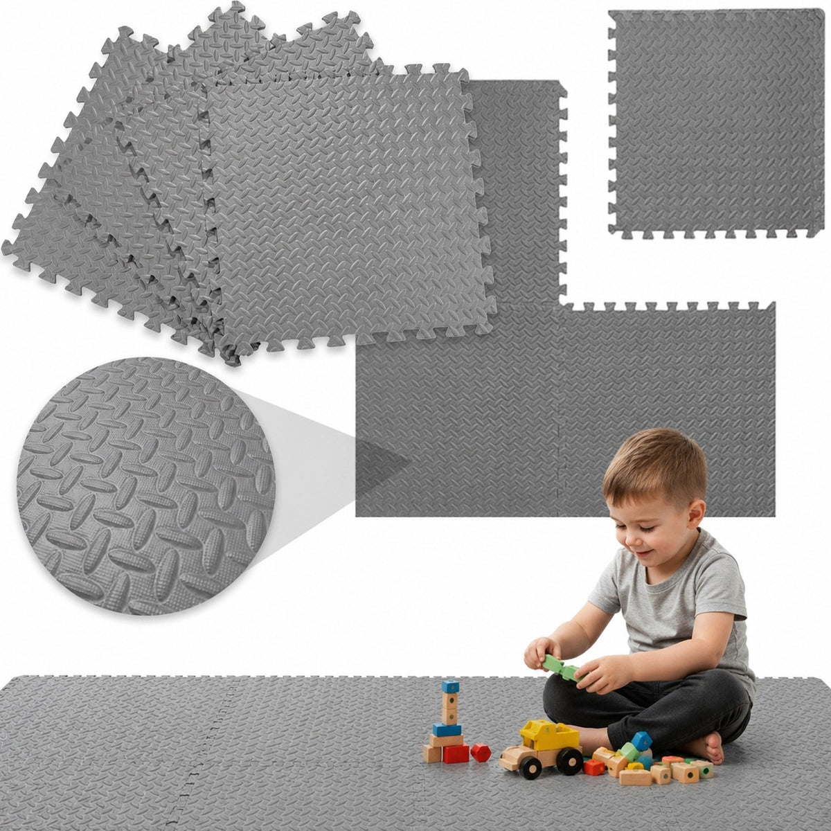 Baby foam puzzle for floor LARGE thick baby mat 1,2x1,2m