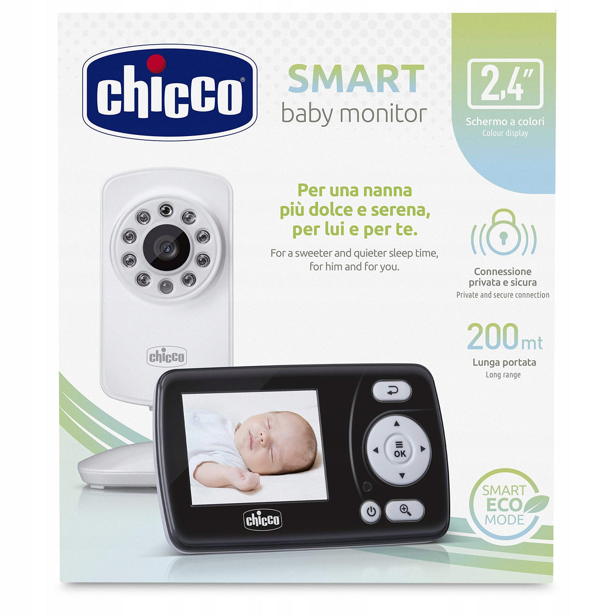 Baby monitor 2,4'' Chicco video SMART baby monitor camera j680 Manufacturer code 00010159000000