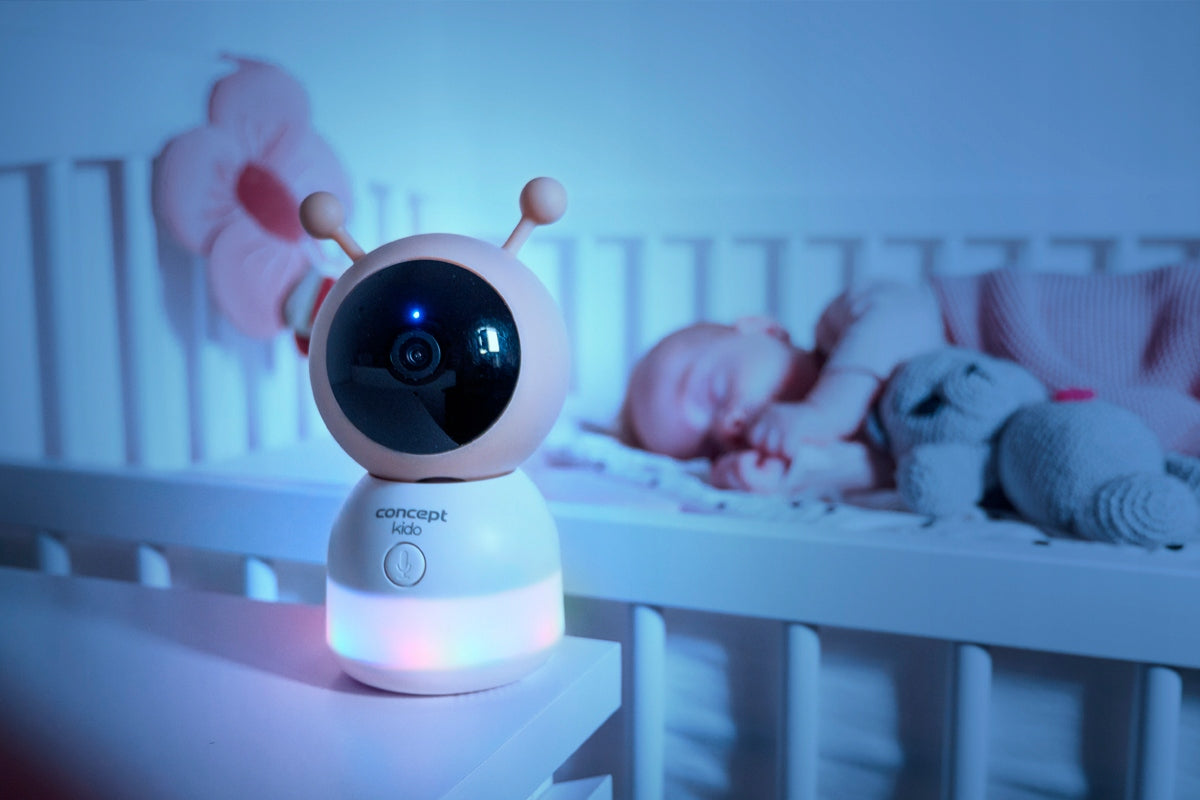 Baby monitor with video and LED lighting KIDO with mobile application Brand Concept