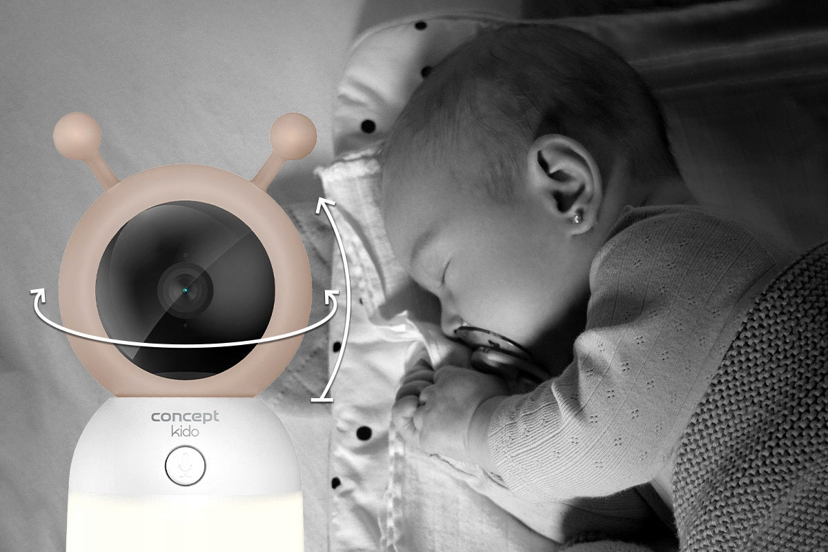 Baby monitor with video and LED lighting KIDO with mobile application Kind electronic nanny