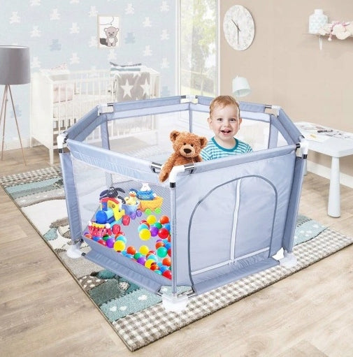 Baby playpen Dry pool without balls grey130 x 130 cm Manufacturer code L44F