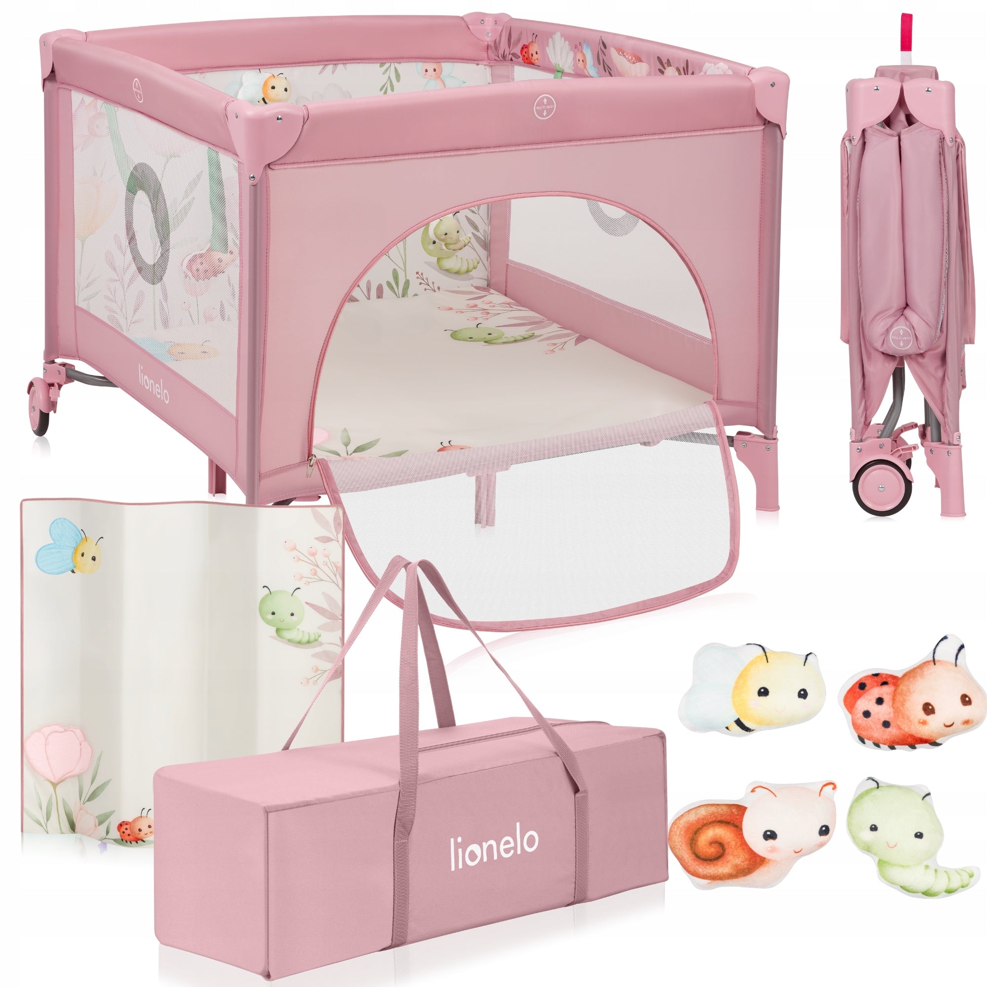 Baby playpen folding MATTRESS carry bag wheels Lionelo Mille+