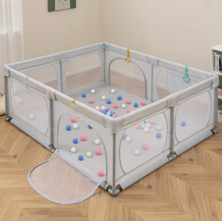 Baby playpen on wheels with ocean balls, and carrying bag