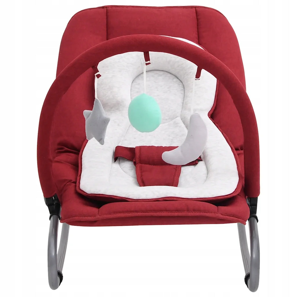 Baby rocker, red, steel Brand VidaXL