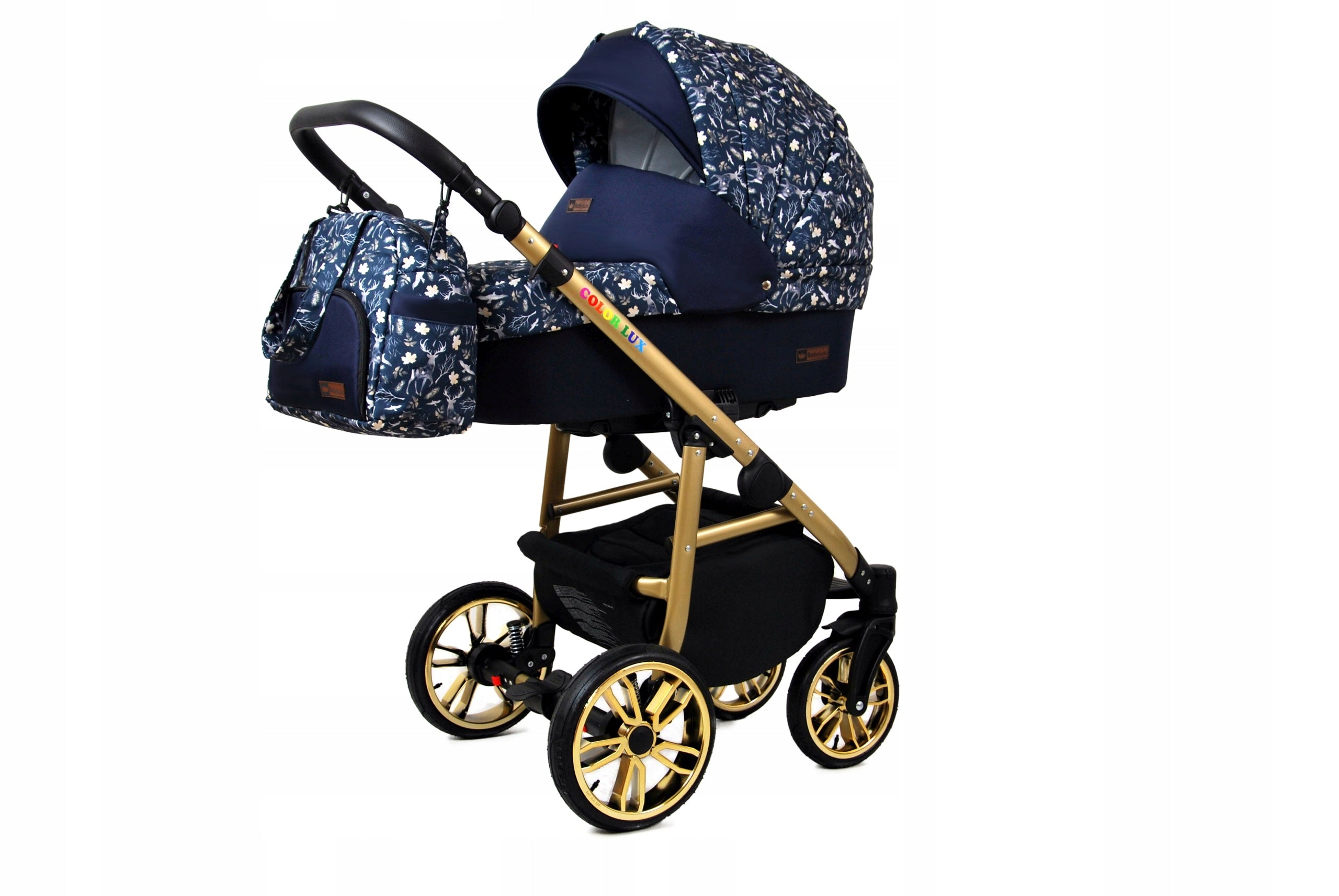 Baby stroller 3in1 BabyLux COLORLUX GOLD walking gondola seat bag Brand BabyLux