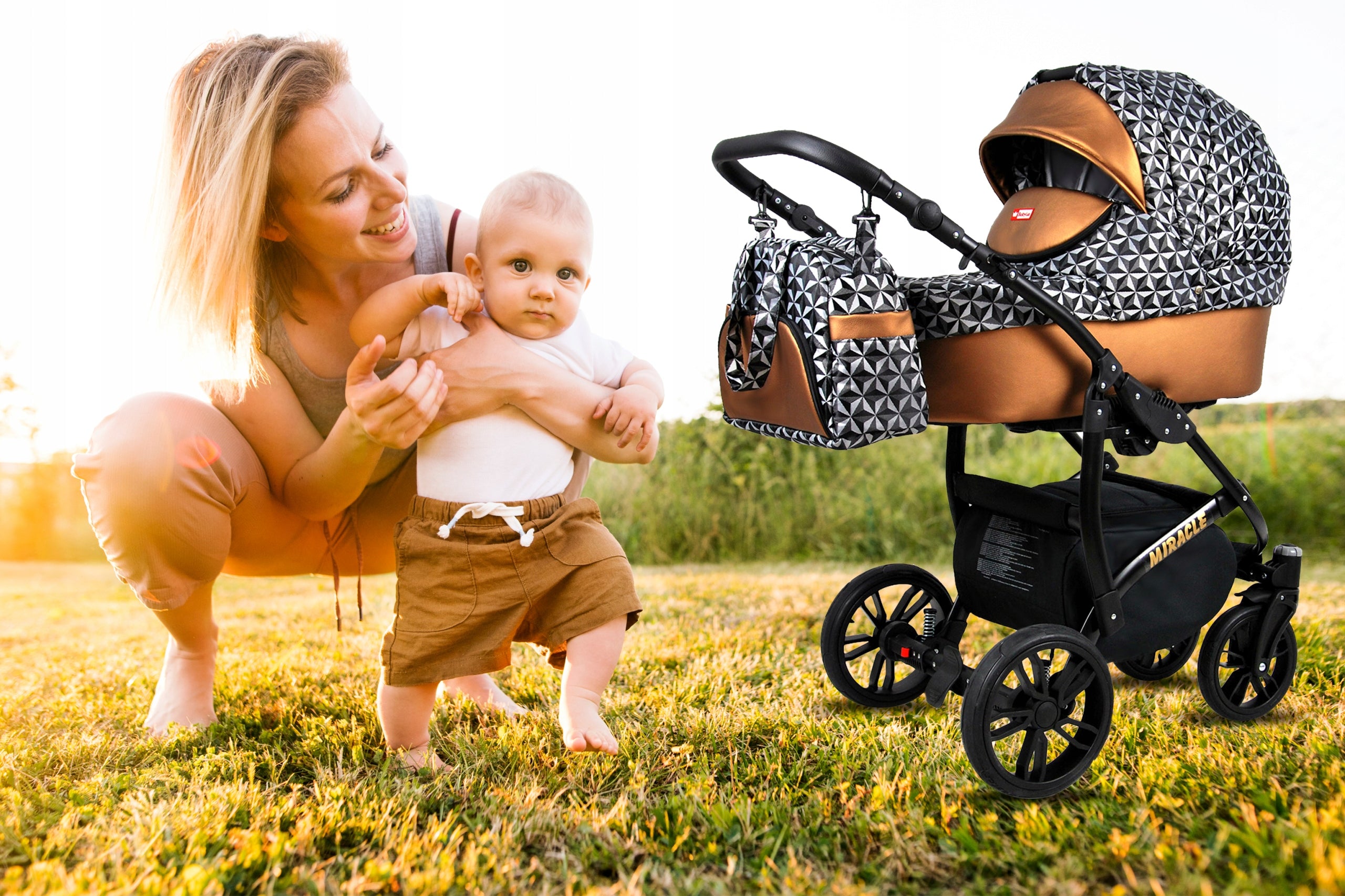 Baby stroller 3in1 BabyLux MIRACLE gondola stroller car seat Manufacturer code 5903689797085