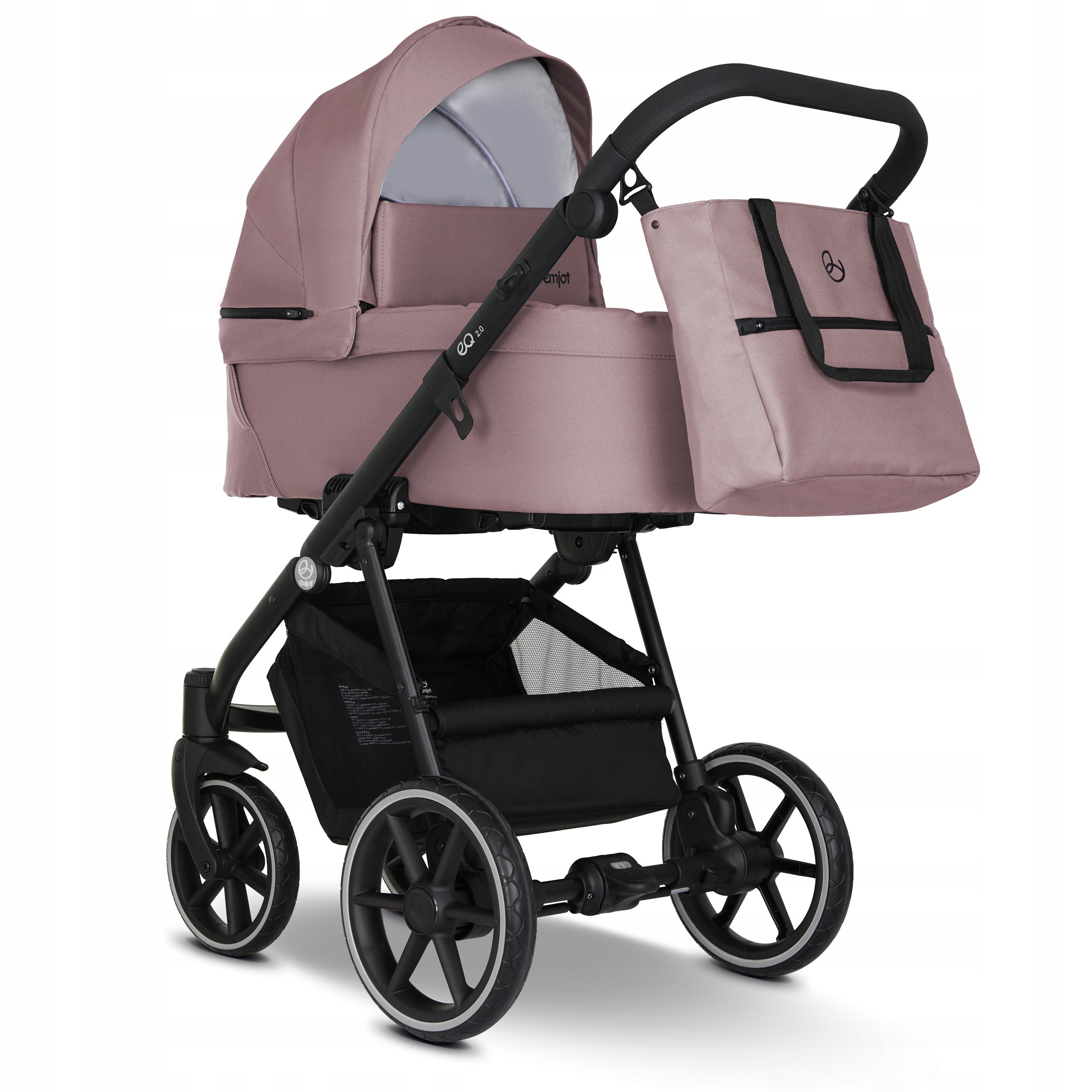 Baby stroller 3in1 EMJOT EQ 2.0 multifunctional pink accessories f. Cosmo Packaging status original