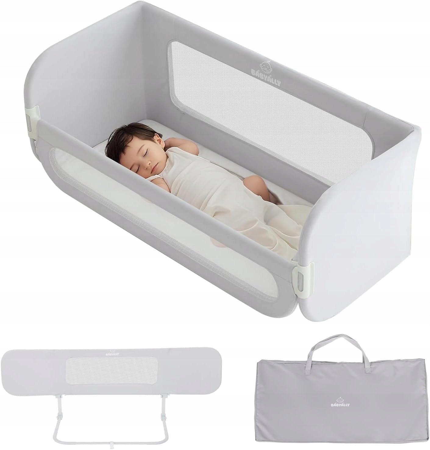 BabyAlly 2IN1 FOLDING BARRIER BED FALL PROTECTION