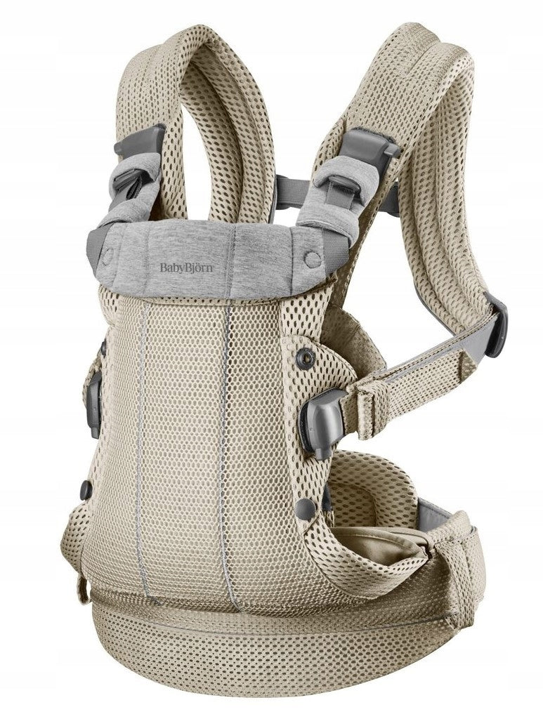 BabyBjorn Harmony 3D Mesh Ergonomic Baby Carrier Grey Beige