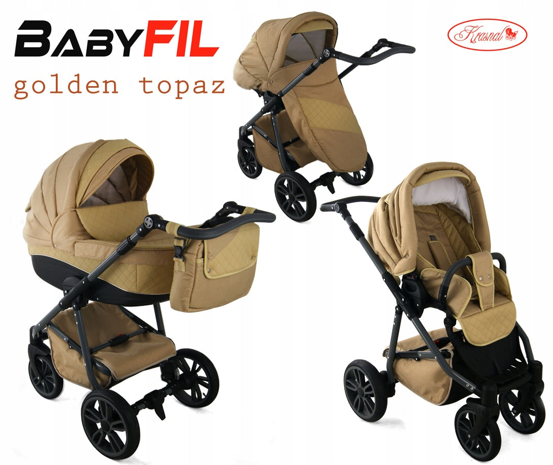 BabyFIL Krasnal baby stroller 2in1 eco-leather + LINEN Manufacturer code Krasnal BabyFIL 2w1