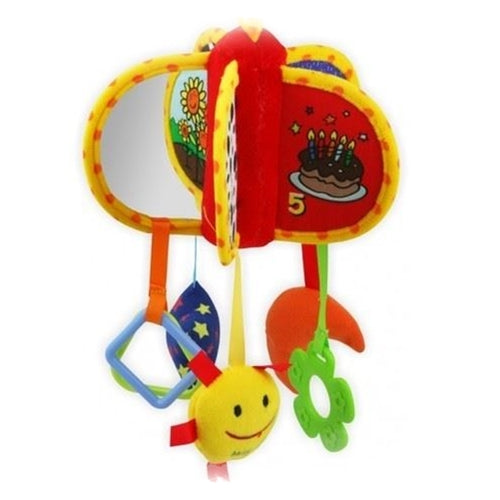 BabyMix Educational Pendant Carousel Book TEETHER Rattle Mirror Color multicolor