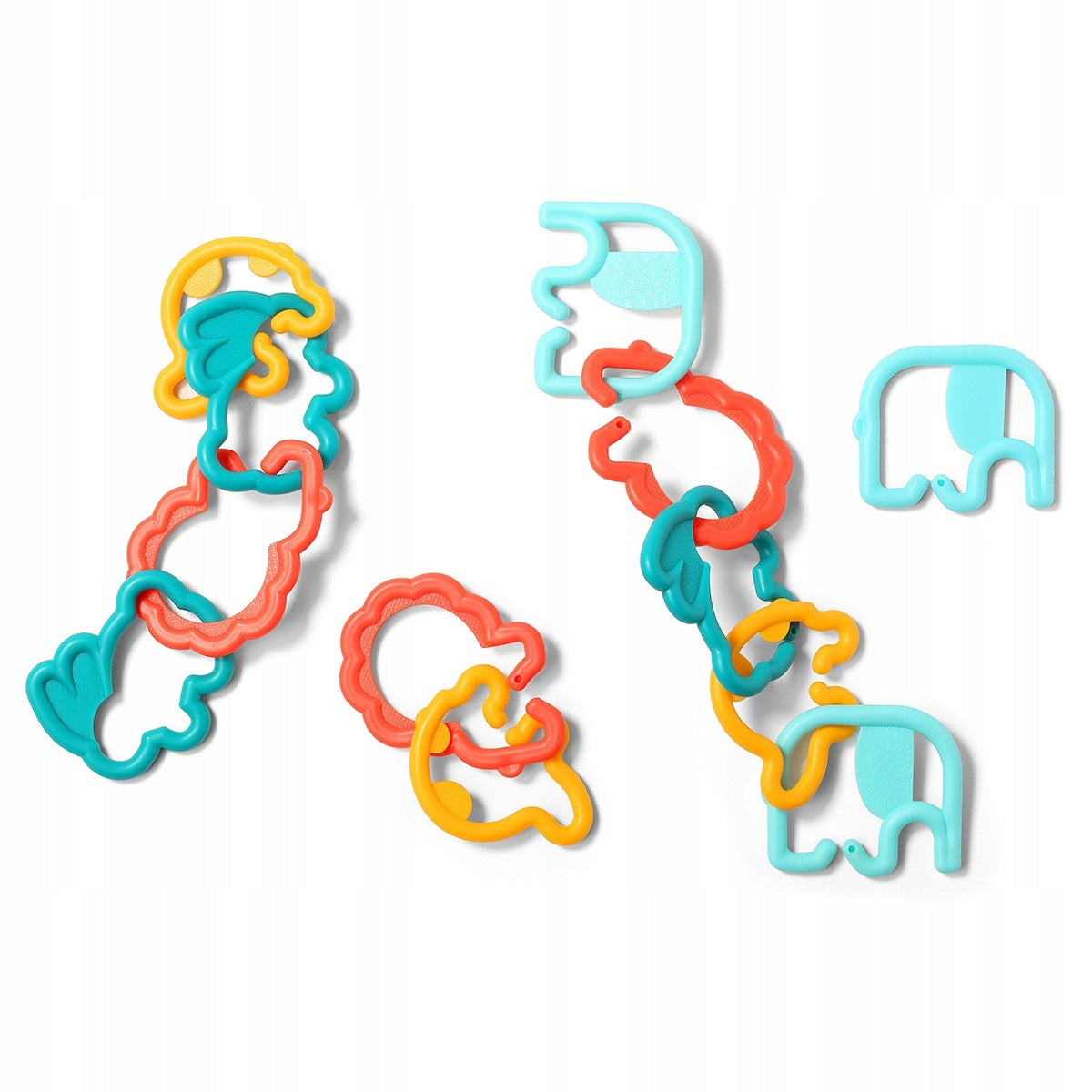 BabyOno Link’n’play Teether for Connecting HOOKS SENSORY CHAIN ANIMALS Manufacturer code 498