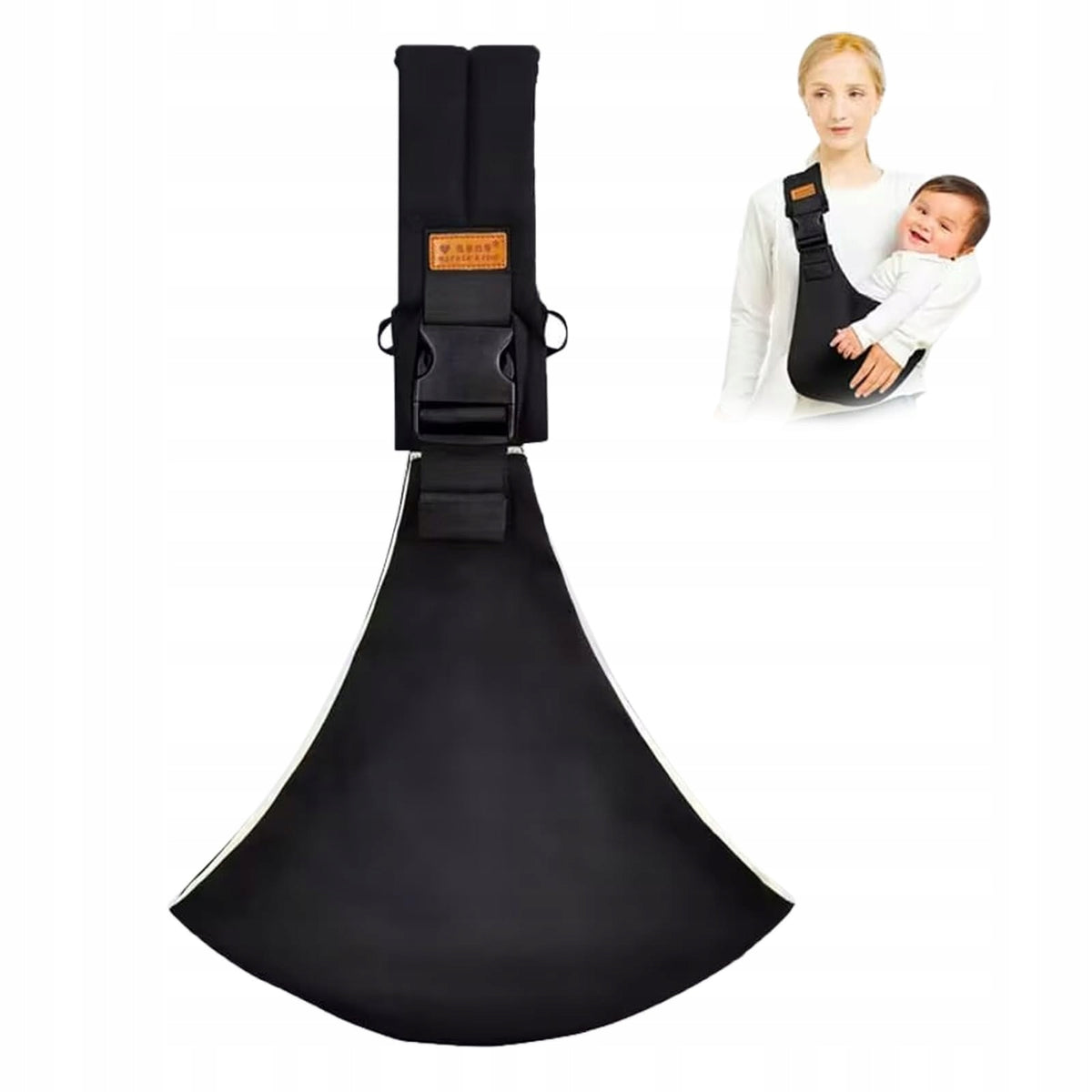 Babywearing Sling 0-36m 15kg Adjustable Side Black Brand no brand