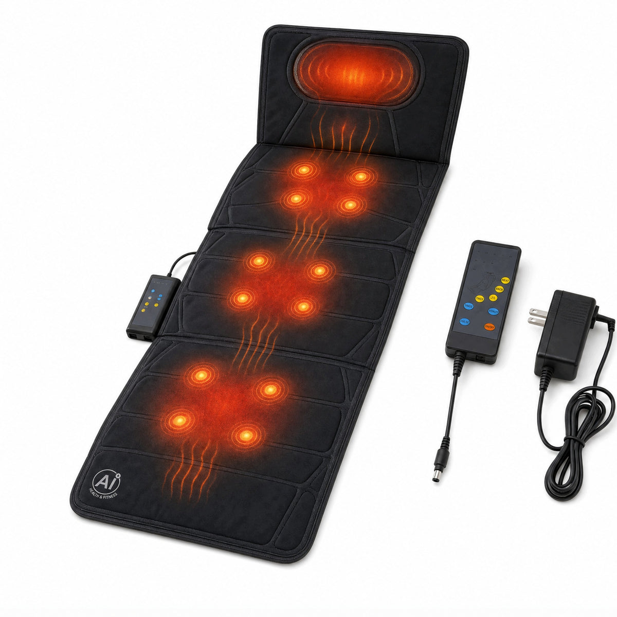 Back Massage Mat with Remote Control 16 Points Massager for Kanape Armchair