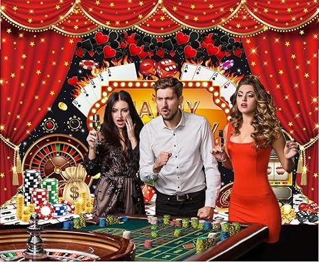 Background Photo Casino Las Vegas 210x150 cm Birthday Banner VIP Packaging status original