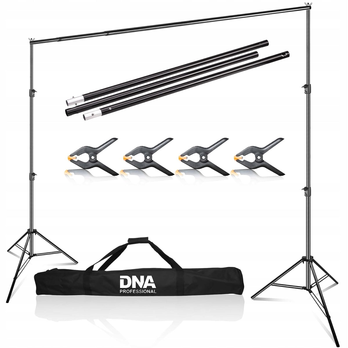 Background Photo Tripod Set 200x200cm CROSSBAR BAG CLAMPS
