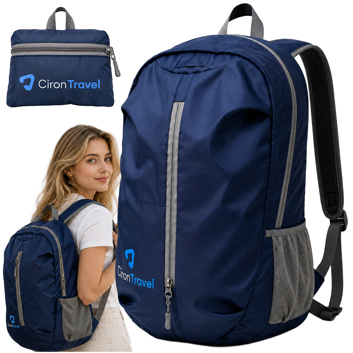 Backpack Folding Hiking CironTravel Lightweight Travel For Pockets