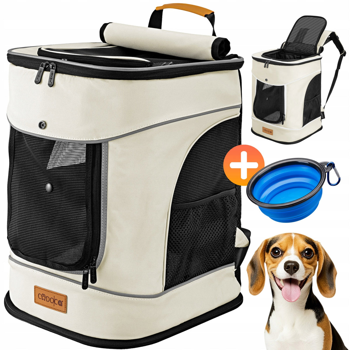 Backpack Transporter for cat dog rabbit Bag for car bowl 12kg