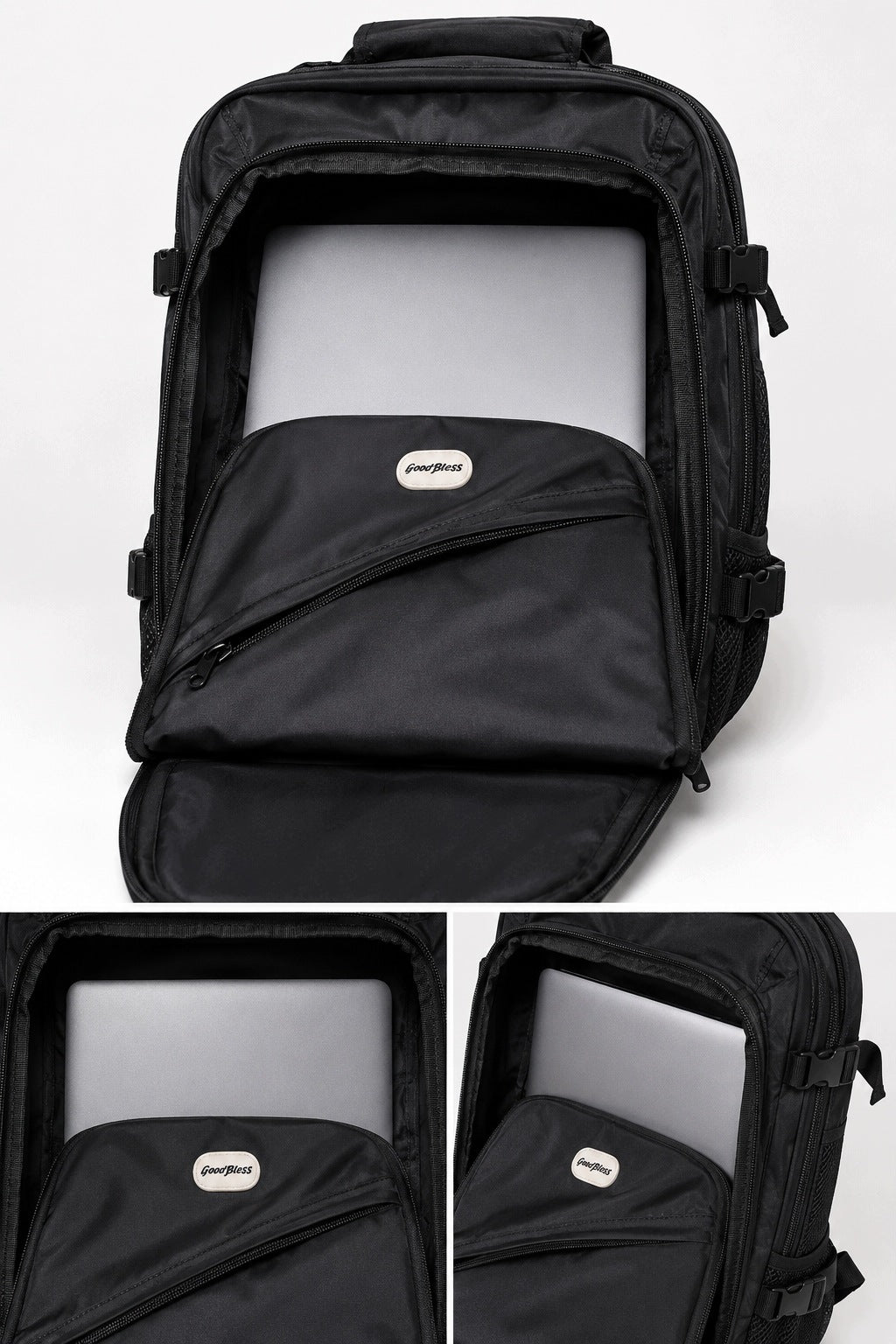 Backpack for aircraft RYANAIR WIZZ AIR 40x30x20 cabin anti-theft luggage Manufacturer code GB-BP-BLK