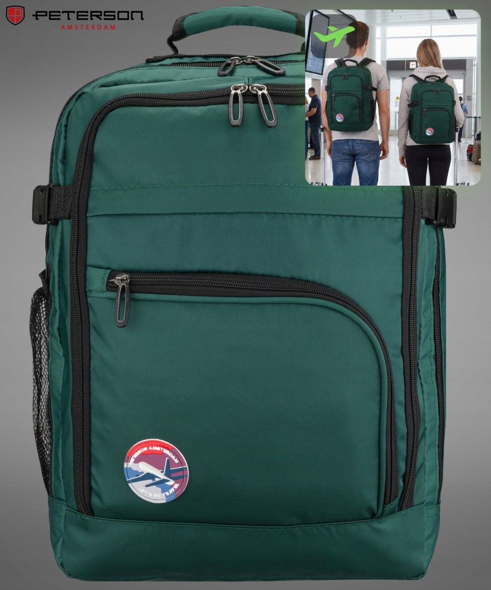 Backpack for airplane Wizzair 40x30x20 cabin NEW DIMENSION luggage PETERSON Manufacturer code PTN PP-TOK4-D-D.GRE